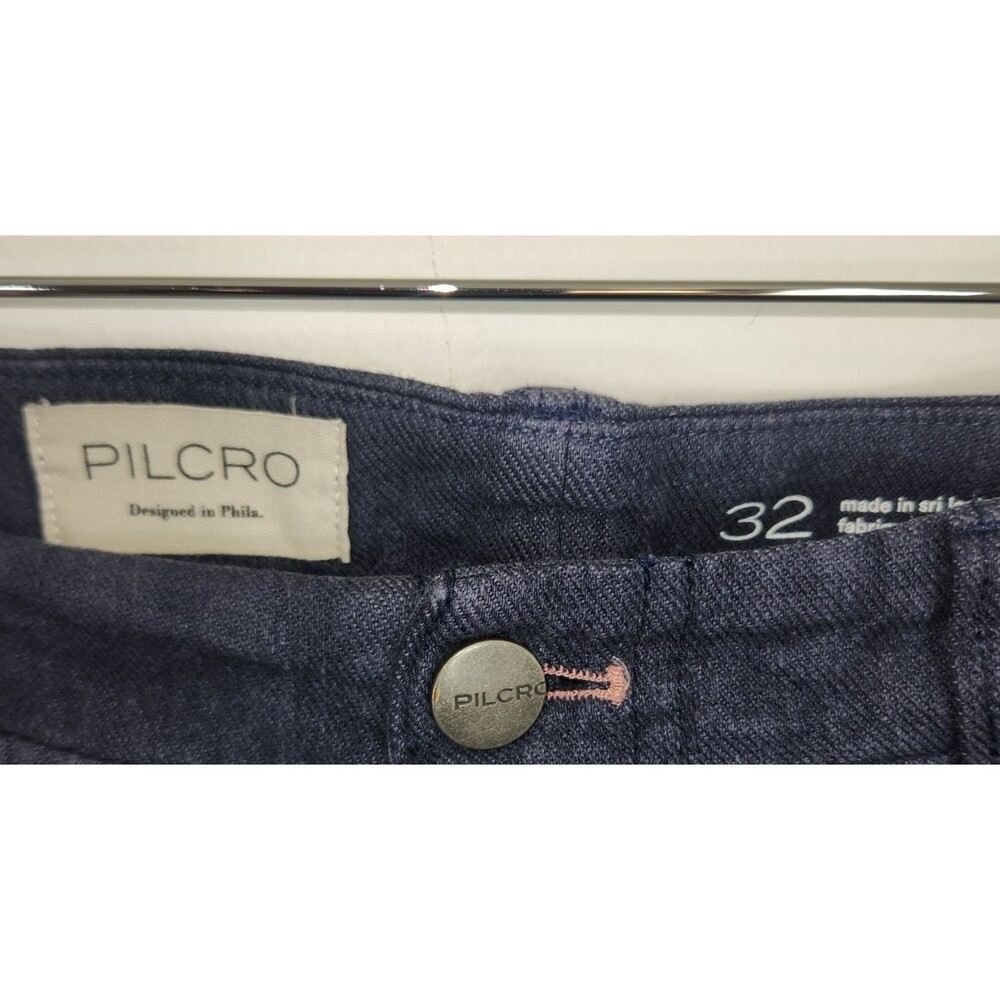 Pilcro Anthropologie Wide Leg Raw Hem Cropped Mid Rise Linen Blend Pants Size 32 - Picture 3 of 11